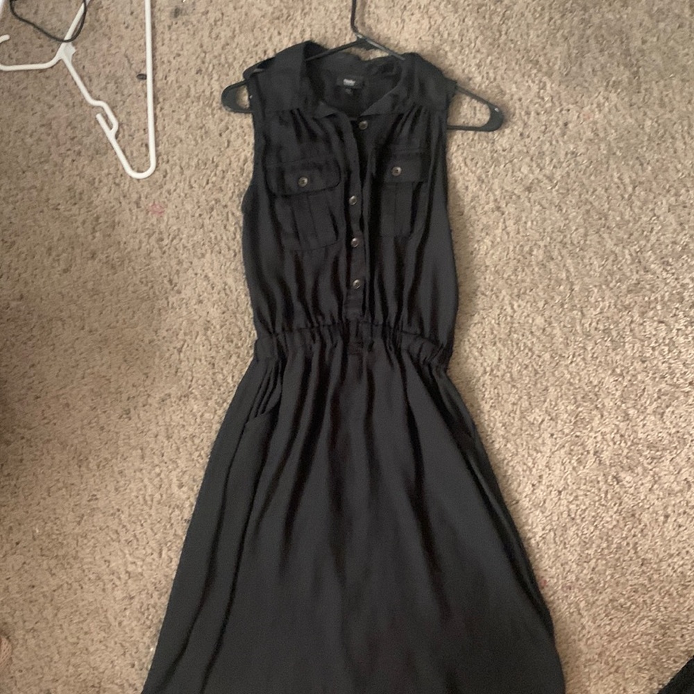 Button up black dress, XS